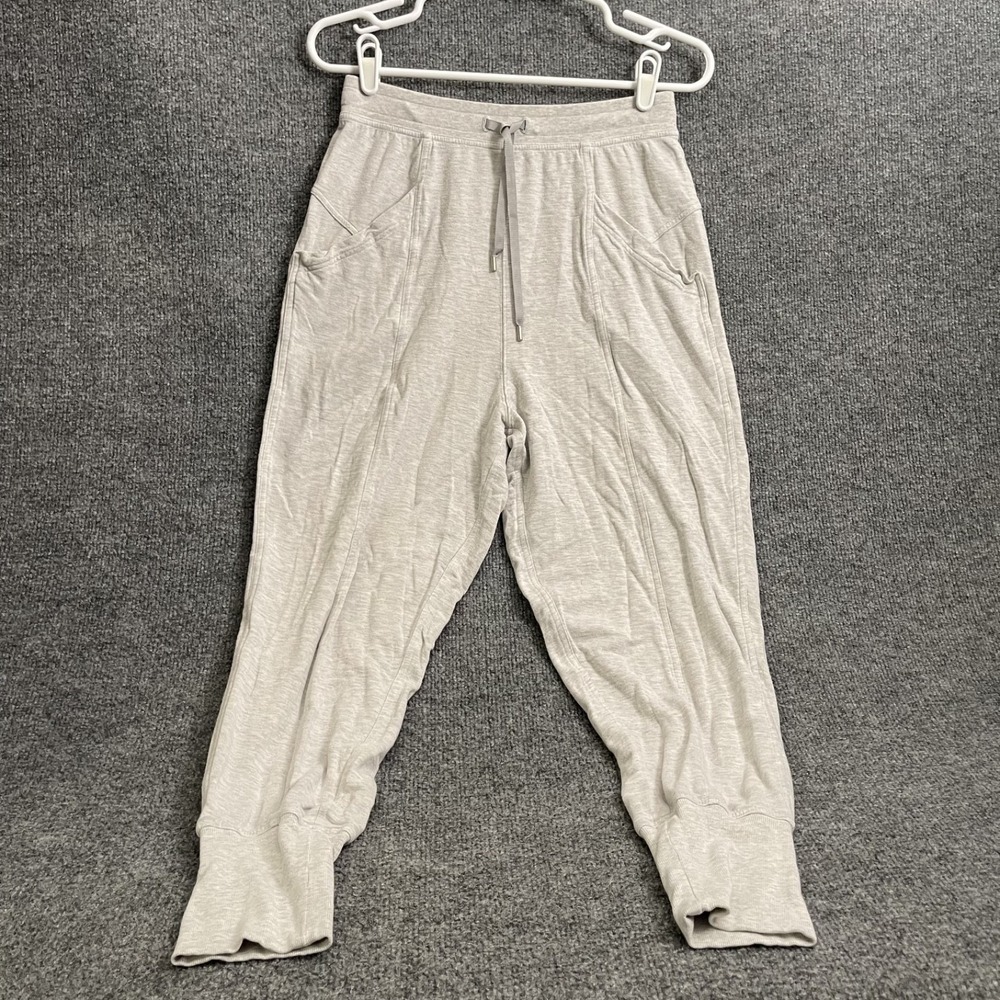 Lululemon Still Chill Jogger Pants Women Sz 6 Gray Modal French Terry W5CCLS